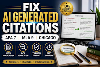 manually fix ai generated apa, mla and chicago citations