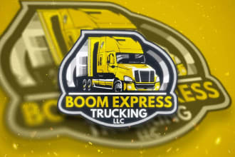 design modern transport logistic trucking logo