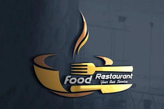 creative restaurant logo design with new concepts