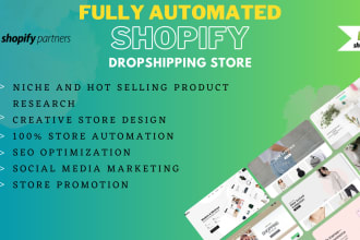 build a passive income dropshipping shopify store or shopify website