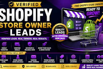 generate verified shopify store owner leads and email lists