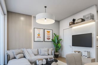 do interior design of interior spaces by using vray