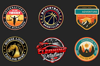 design badge, patch, sticker, stamp, circular round logo, or any graphic design