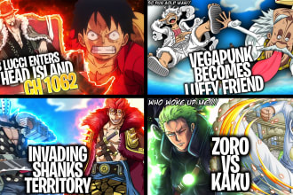 design one piece thumbnail for youtube video