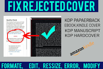 resize book cover or resize paperback cover designs