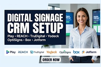 setup digital signage crm play reach trudigital yodeck optisigns box jotform