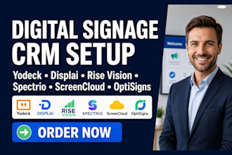 digital signage crm yodeck displai rise vision spectrio screencloud optisigns