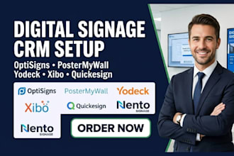 digital signage crm optisigns postermywall yodeck xibo quickesign nento signage