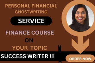 write personal financial ebook and personal finance course