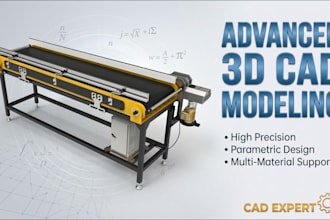 design industrial machine parts and assemblies in 3d cad