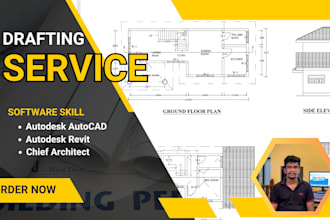 draw house plan, permit floor plan in autocad chief architect
