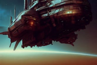 make spaceship, sci fi illustration and sci fi art for you