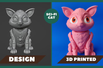 sculpt 3d character model design for 3d printing