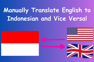 manually translate english to indonesian and vice versa