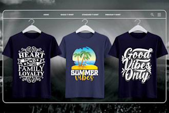 do typography bulk t shirt design for your pod store
