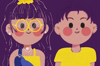 create a handdrawn digital illustration for your content