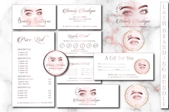 do beauty, lashes and makeup feminine signature logo