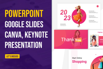 do powerpoint slides redesign, pitch deck design, keynote or canva presentation