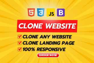 copy clone website using HTML , CSS , js and reactjs