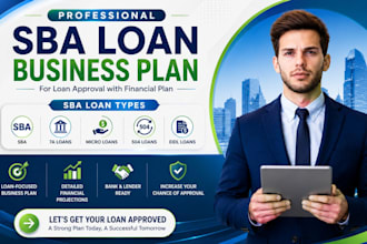write sba business plan for loan approval with financial plan