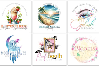 design signature feminine unique and professional watercolor logo