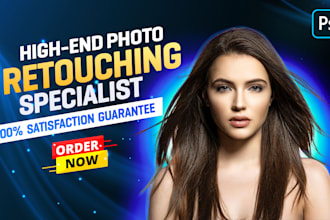 do high end portrait retouching, photoshop editing