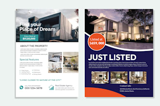design  a modern real estate flyer to promote your property or listings