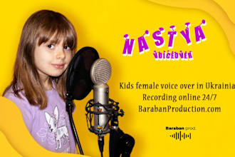 record a professional ukrainian girls and boys voice over