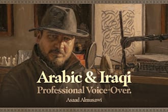 record a professional arabic and iraqi voice over