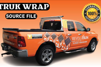 create vehicle wrap decals for trucks,food trucks,cars and boats