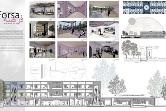 make architectural poster board portfolios and panels