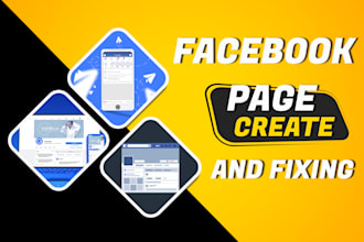 create, design, fix your facebook business page or fan page