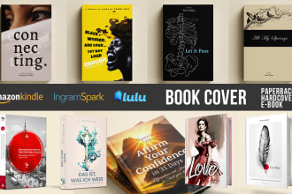 design a professional book cover, paperback, hardcover, ebook