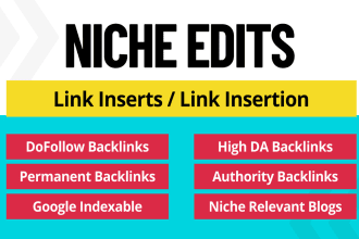 do niche edit on high da blogs with dofollow backlinks
