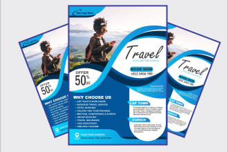 do travel, summer, tour, beach, pool holiday, educational, flyer