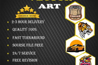 convert your sketch or image to digital vector art logo