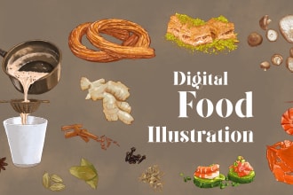 do digital food illustration