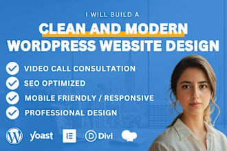 build a clean and modern wordpress website design