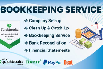 do clean up, reconciliation, bookkeeping and accounting in quickbook