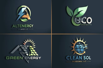 do eco energy, electrical , power and solar panel logo