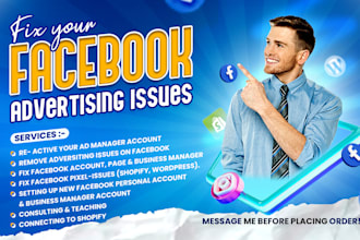 help you to fix or setup facebook business manager, ad account and page