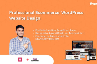 design ecommerce wordpress website with responsive