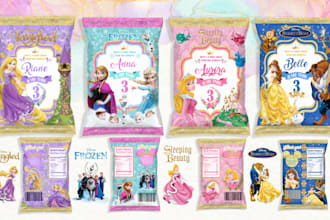 create chip bags layouts