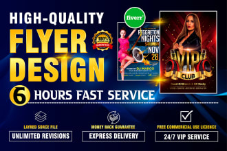 design luxury flyer, poster, banner and 3d logo for gym, sports, cleaning, event