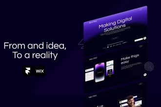 design a website in wix, x or framer