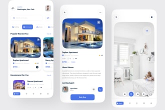 develop real estate app, hotel booking app, house renting app, agent app,