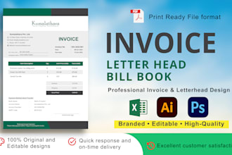 do professional invoice, xero template, letterhead design