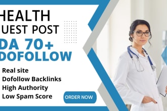 do medicine, pharmacy, doctor websites guest post high da backlinks
