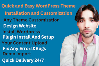 wordpress woocommerce theme installation, demo import and plunging
