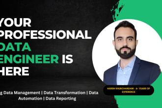 be your data engineer for big data management, transformation, or reporting